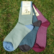 2-Pack Adult Stripy Socks in Organic Cotton